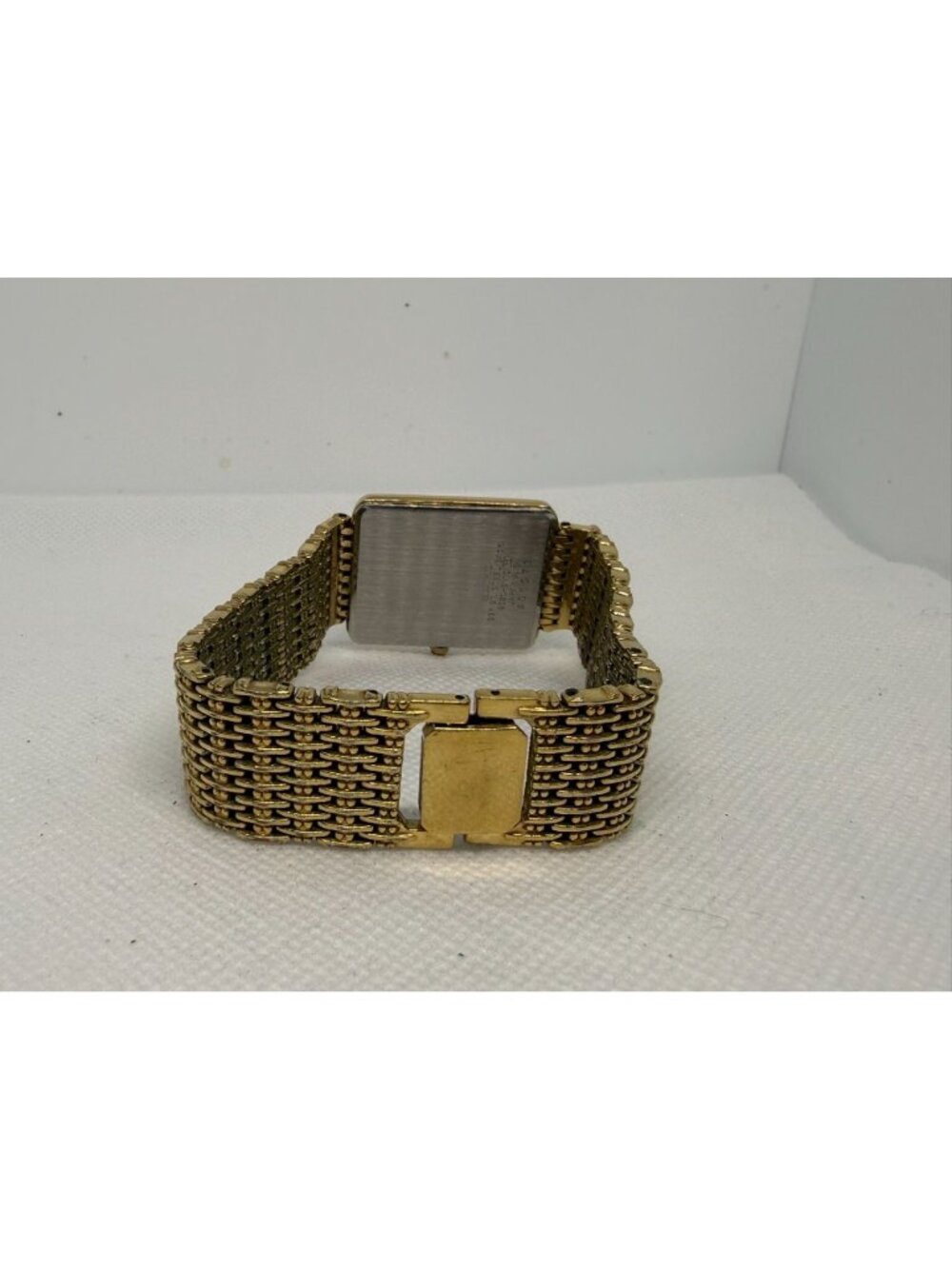 Vintage 1980s Seiko 9020-5119 Gold-Tone Tank Rectangle Ultra-Thin Quartz Watch - Picture 10 of 11